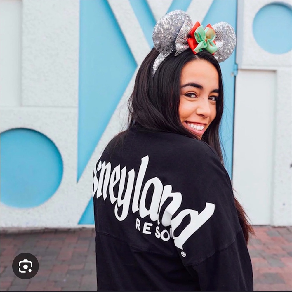 Disney Black spirit jersey shirt with White Logo